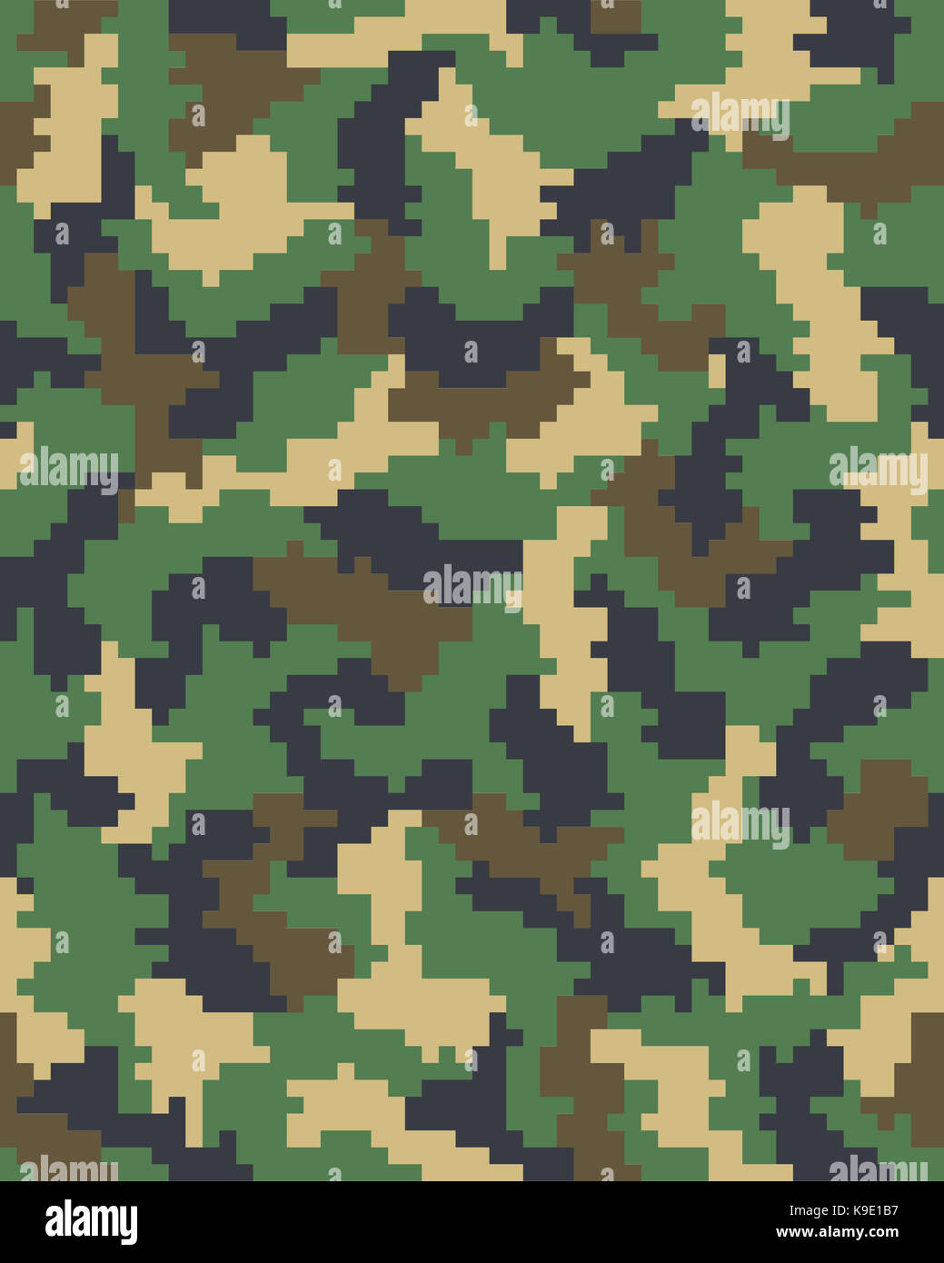 Seamless digital fashion camouflage pattern, vector background Stock ...