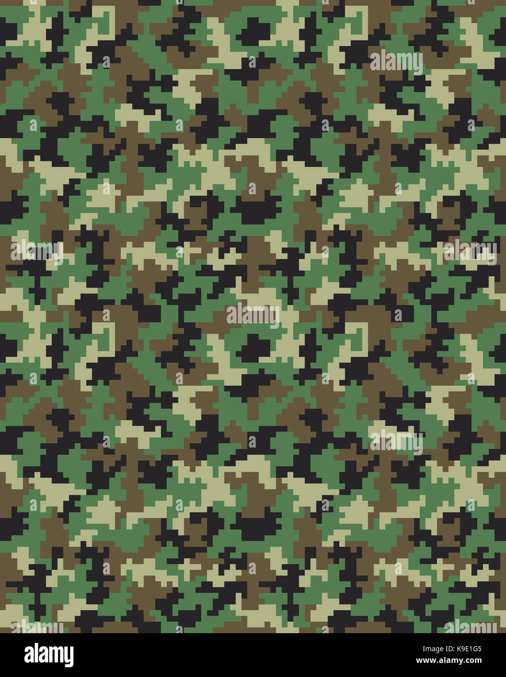 Seamless digital fashion camouflage pattern, vector background Stock ...