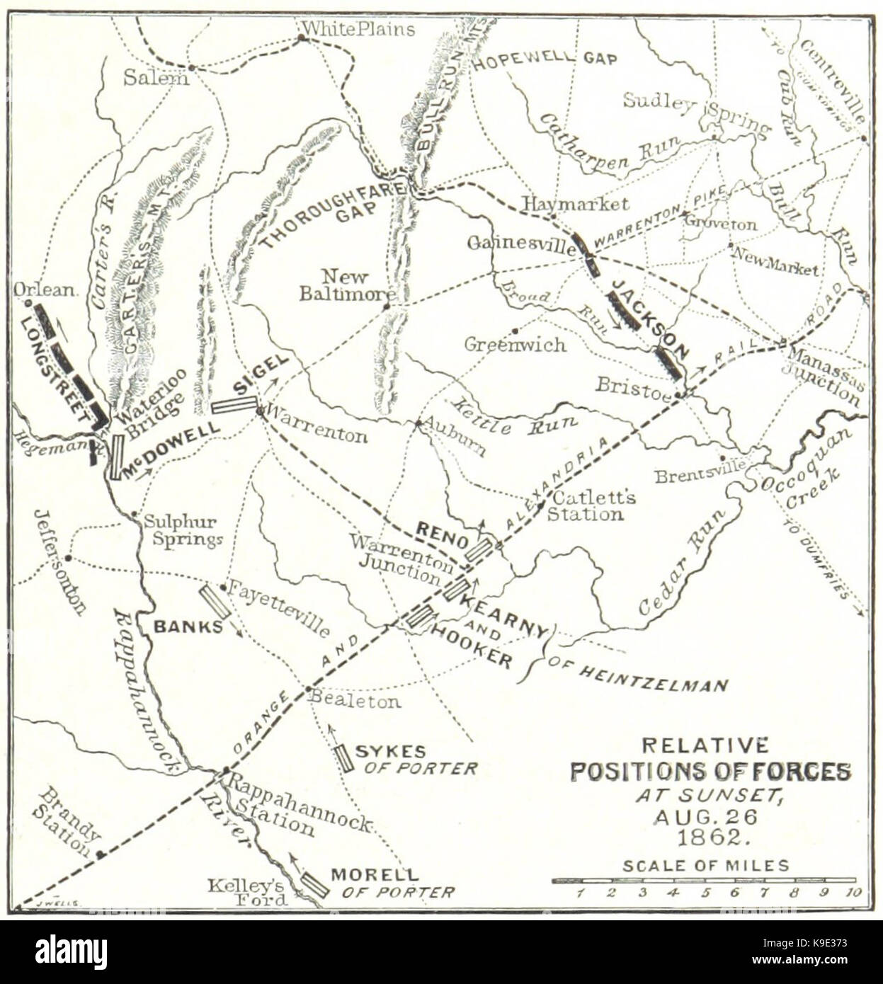 Manassas Station 26 August 1862 Stock Photo Alamy