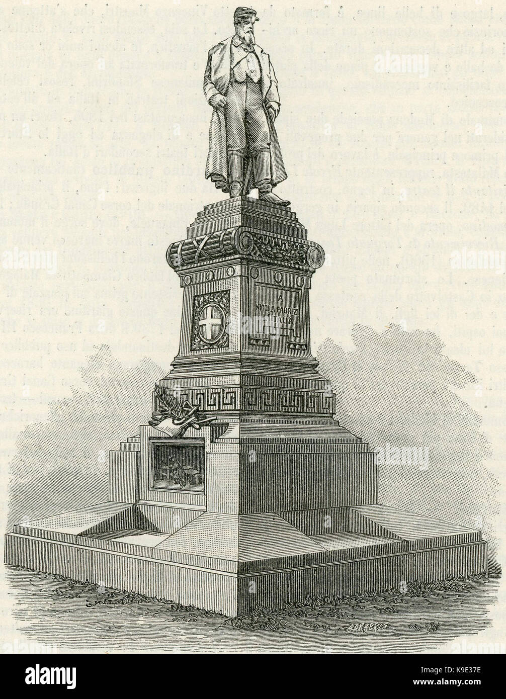 Modena monumento al generale Nicola Fabrizi Stock Photo Alamy