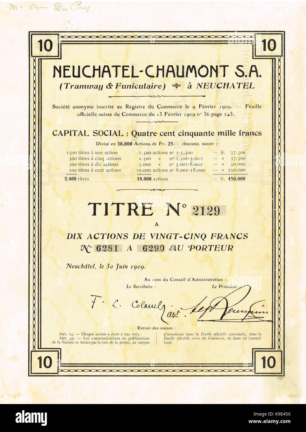 Poster 50x75 Cm – Affiche Vintage Hôtel Chaumont, Neuchâtel, Suisse – PostersAndCo
