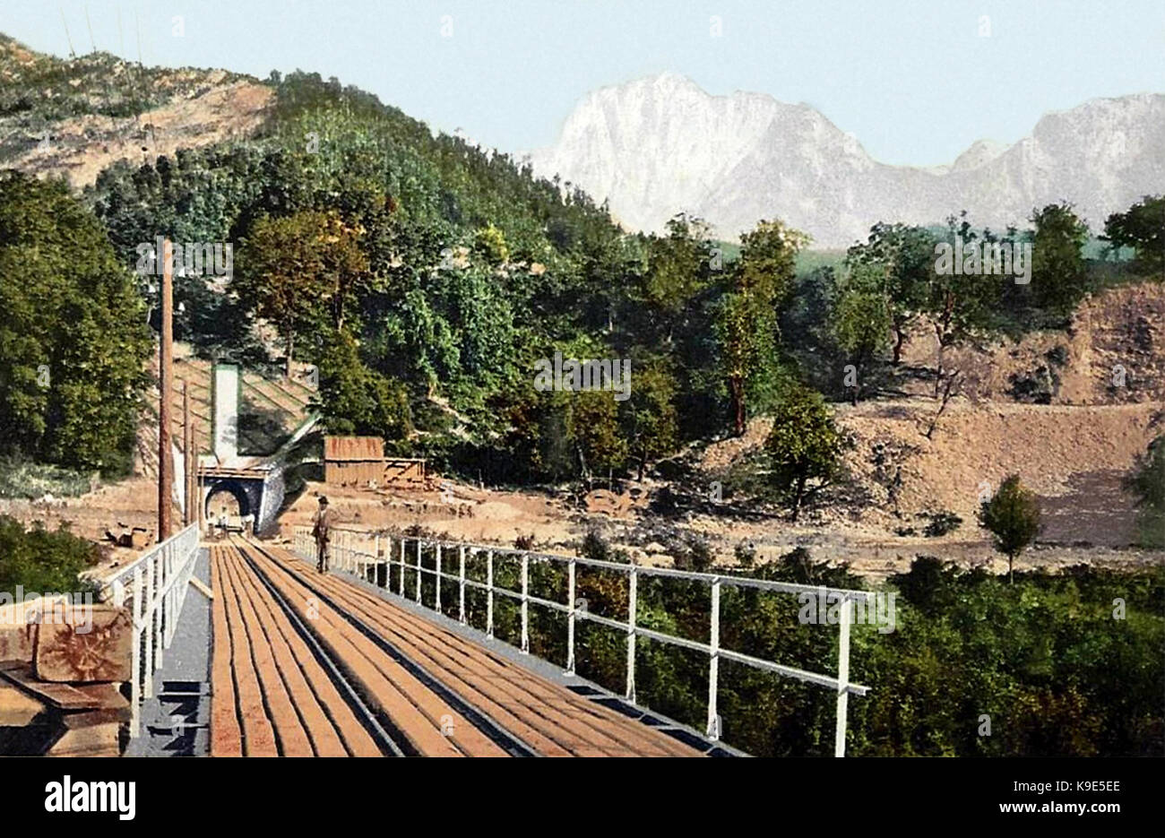 Narrow Gauge Railway Narentabahn Sarajevo Mostar Bridge and Tunnel in