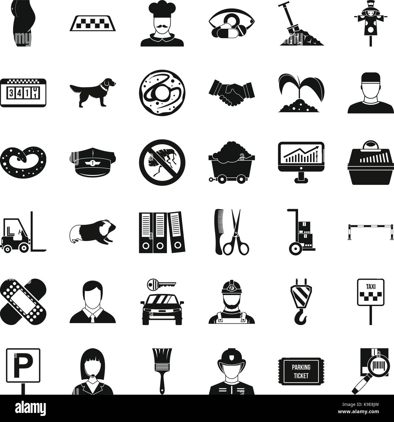 Favorite profession icons set, simle style Stock Vector Image & Art - Alamy