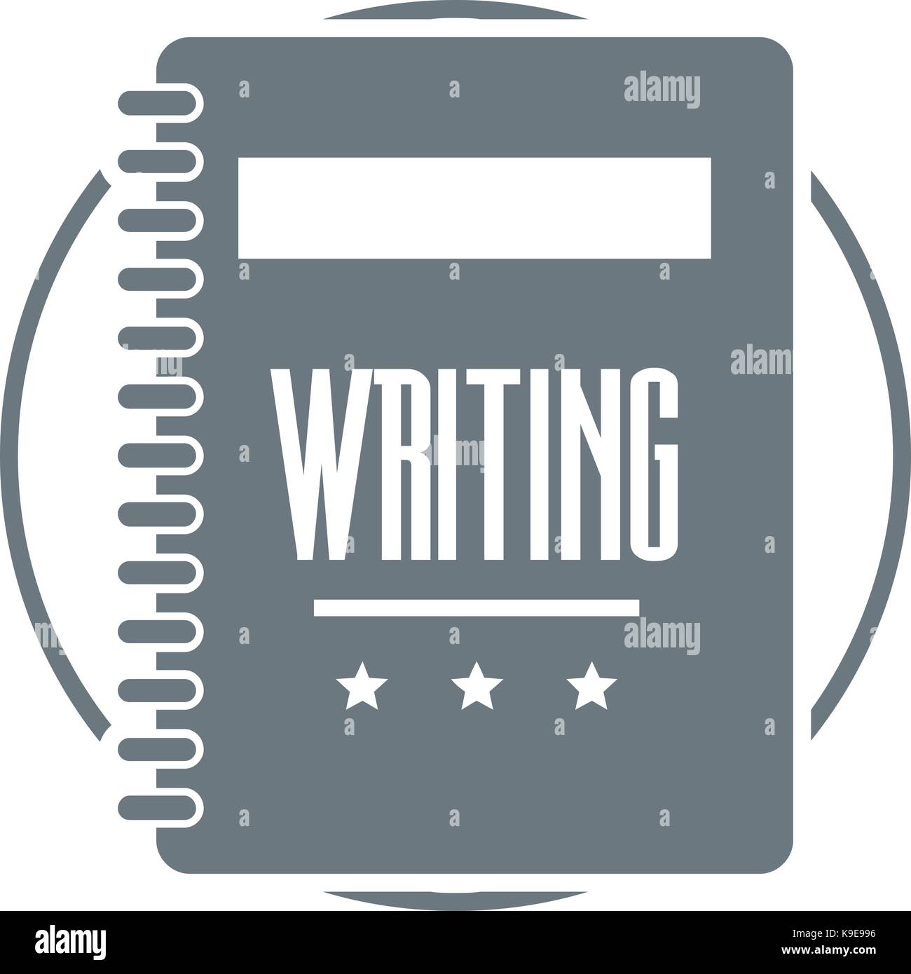 Notebook logo, simple gray style Stock Vector Image & Art Alamy