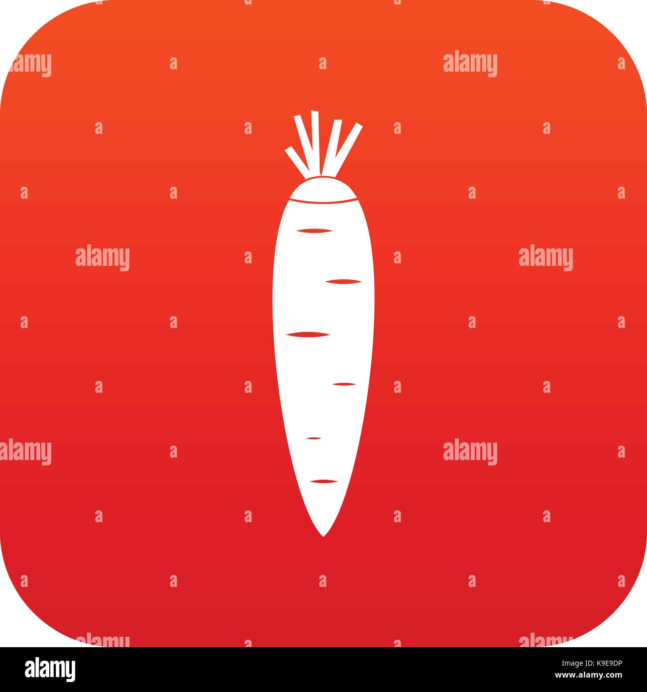 Carrot icon digital red Stock Vector