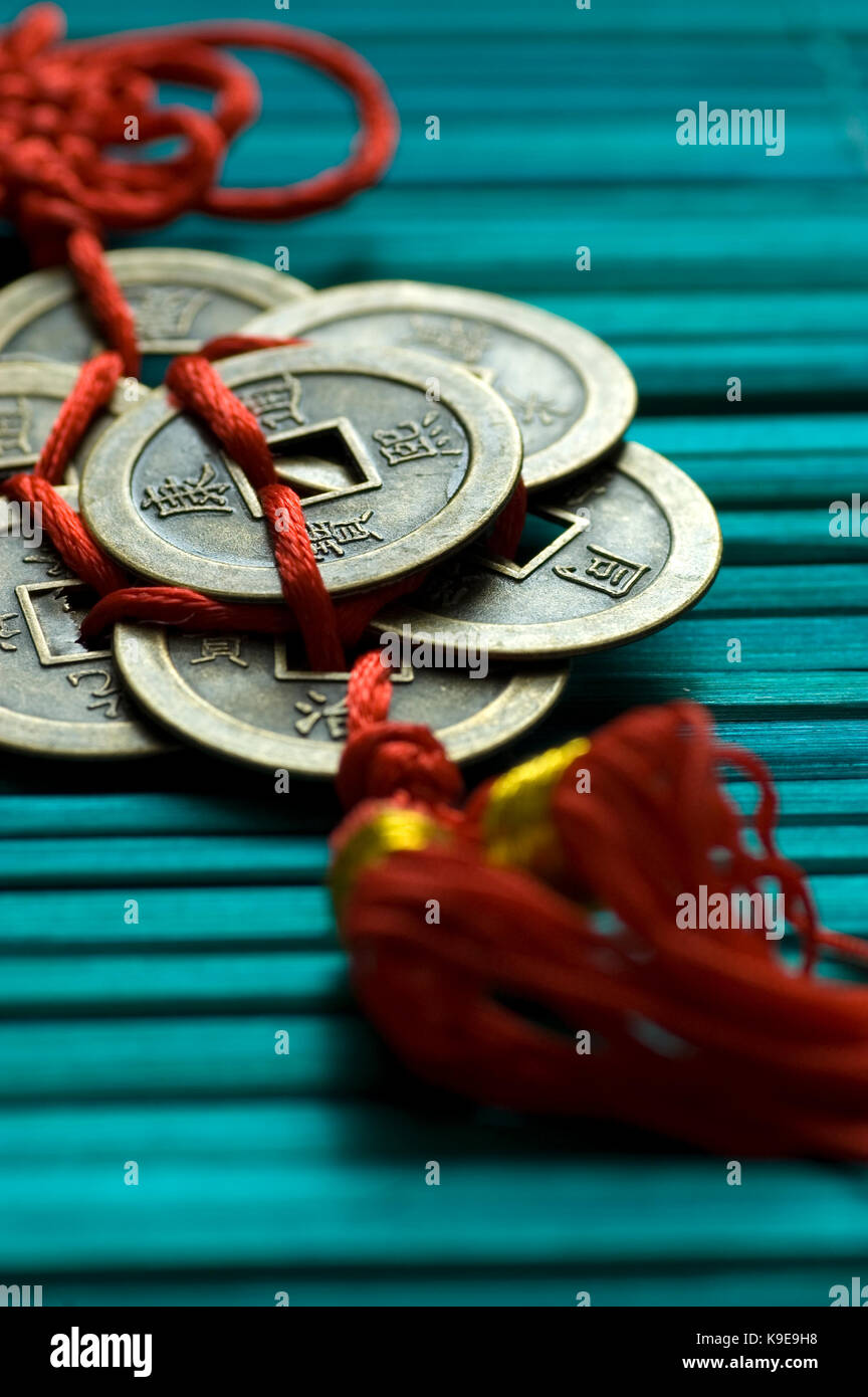 Chinese lucky coins Stock Photo Alamy
