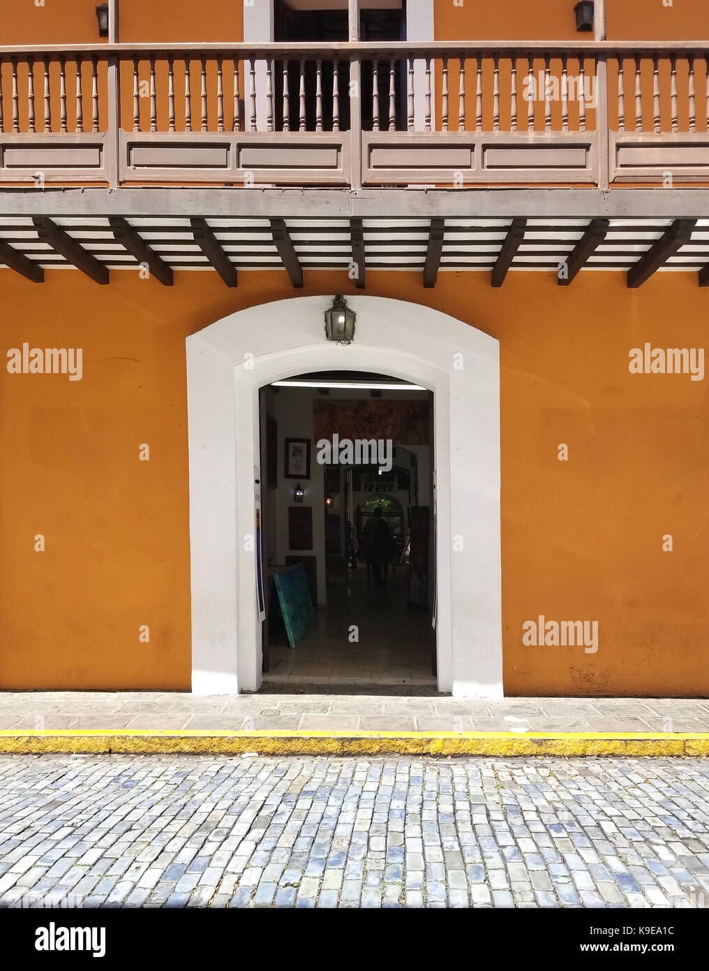 Charming old Spanish door with a door knocker in San Juan, Puerto Rico Stock Photo Alamy