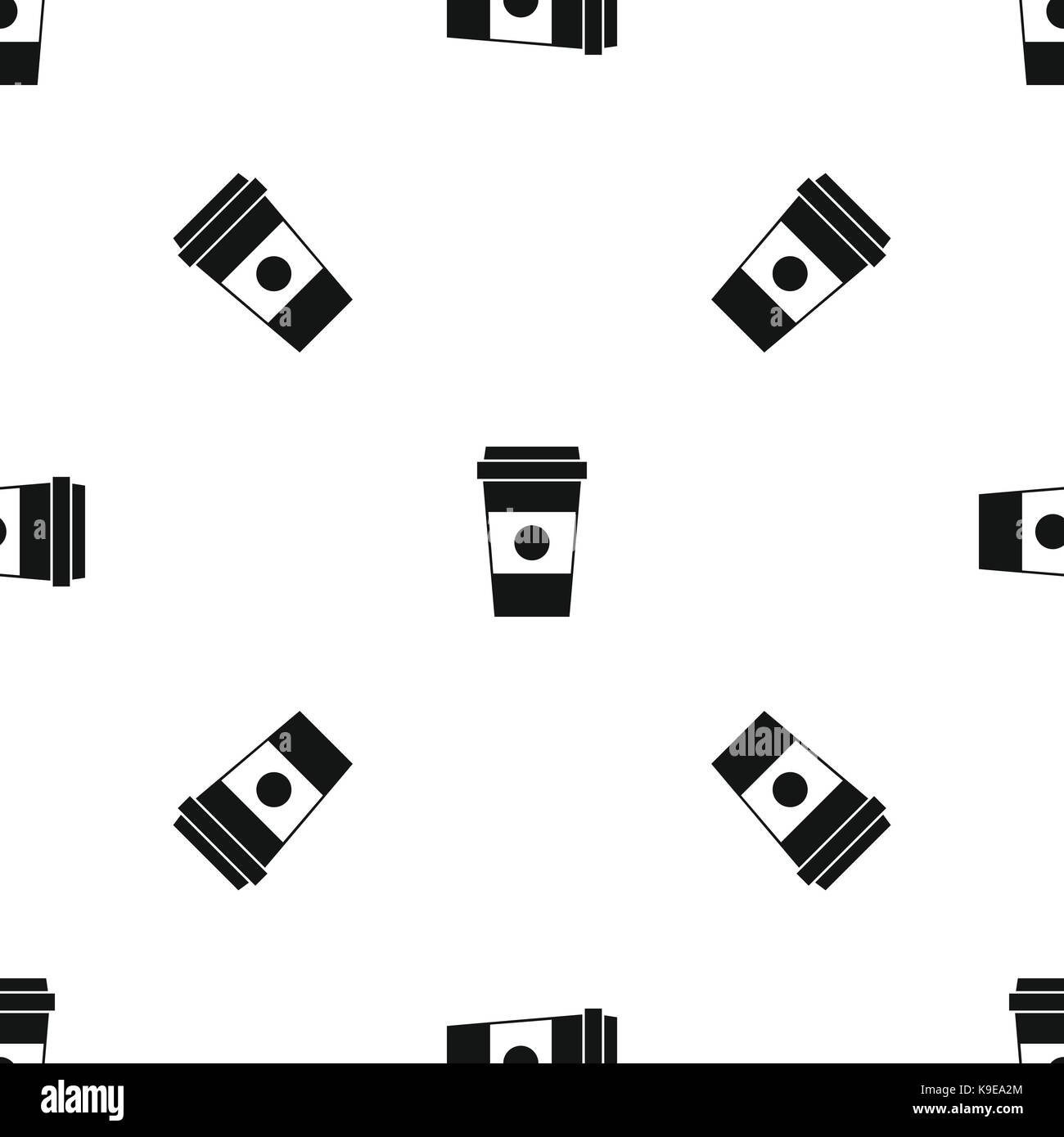 Paper cup of coffee pattern seamless black Stock Vector Image & Art - Alamy