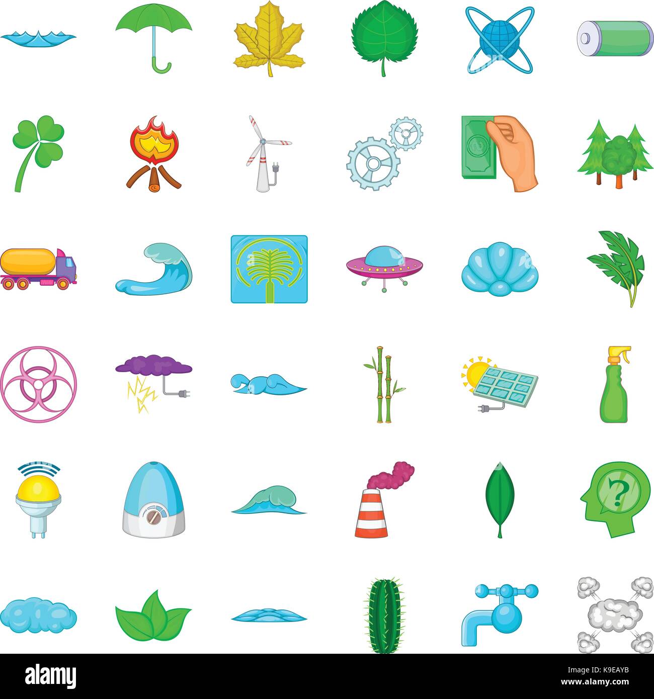 Organic icons set, cartoon style Stock Vector Image & Art - Alamy