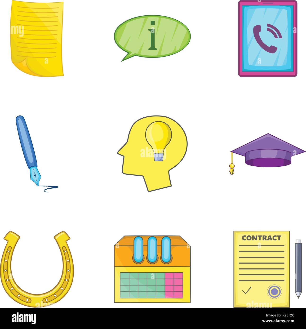 Progressive idea icons set, cartoon style Stock Vector Image & Art - Alamy