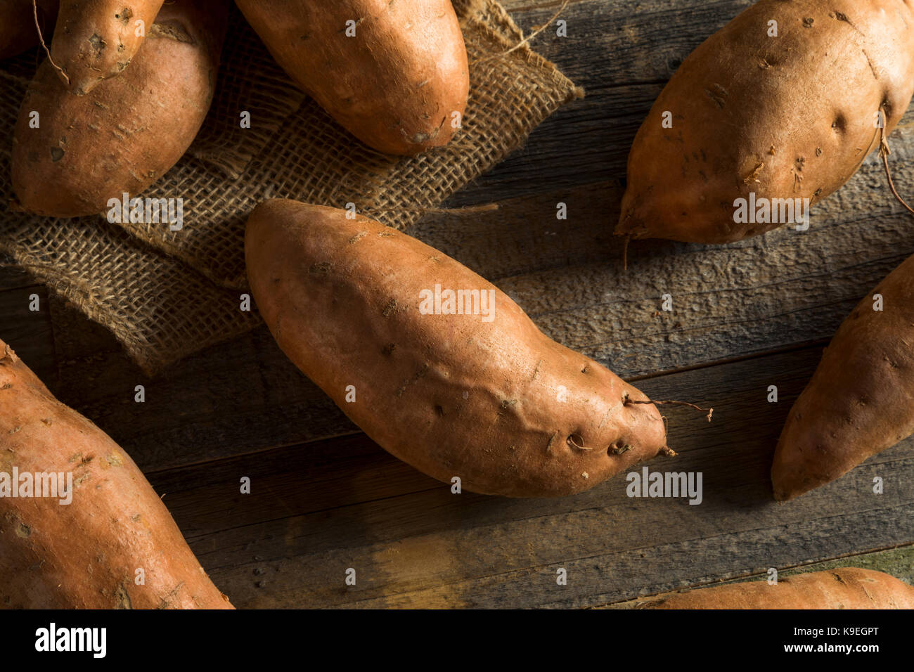 Raw Orange Organic Sweet Potato Yams Ready to Cook Stock Photo Alamy