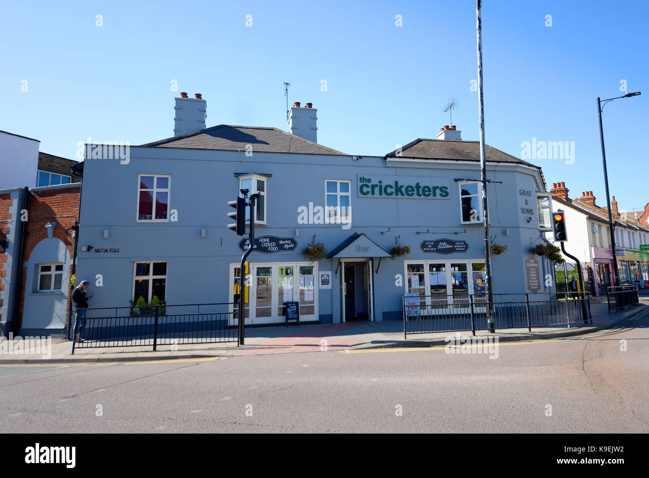 The Cricketers Pub Westcliff on Sea, Essex. London Road Stock Photo