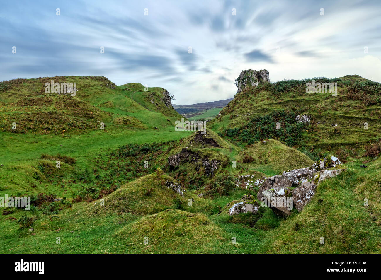 Fairy Glen, Isle of Skye, Scotland, United Kingdom Stock Photo
