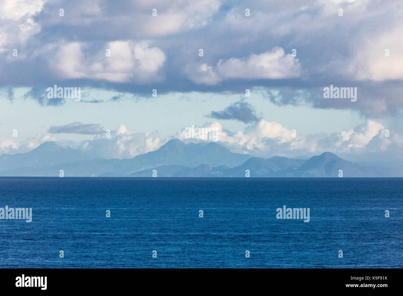 Martinique. Looking toward Martinique in the Distance, from St. Lucia