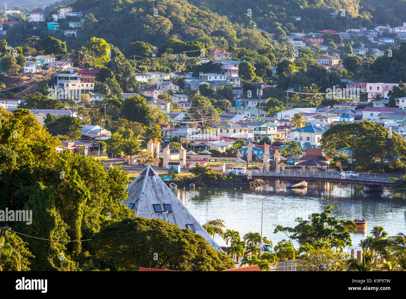 Castries, St. Lucia. Early Morning View Stock Photo - Alamy