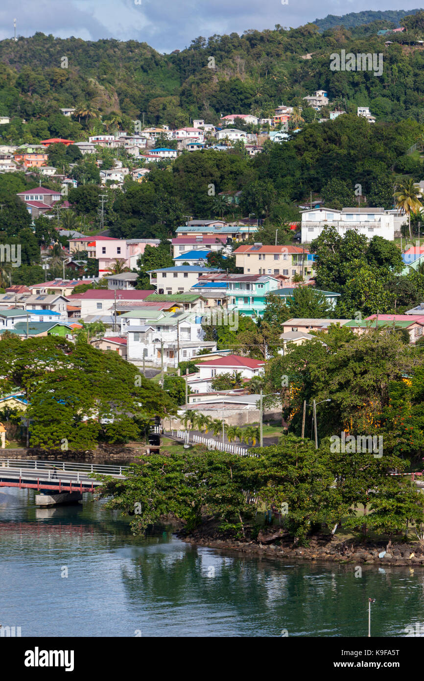 Castries, St. Lucia. Houses in the Town Stock Photo Alamy