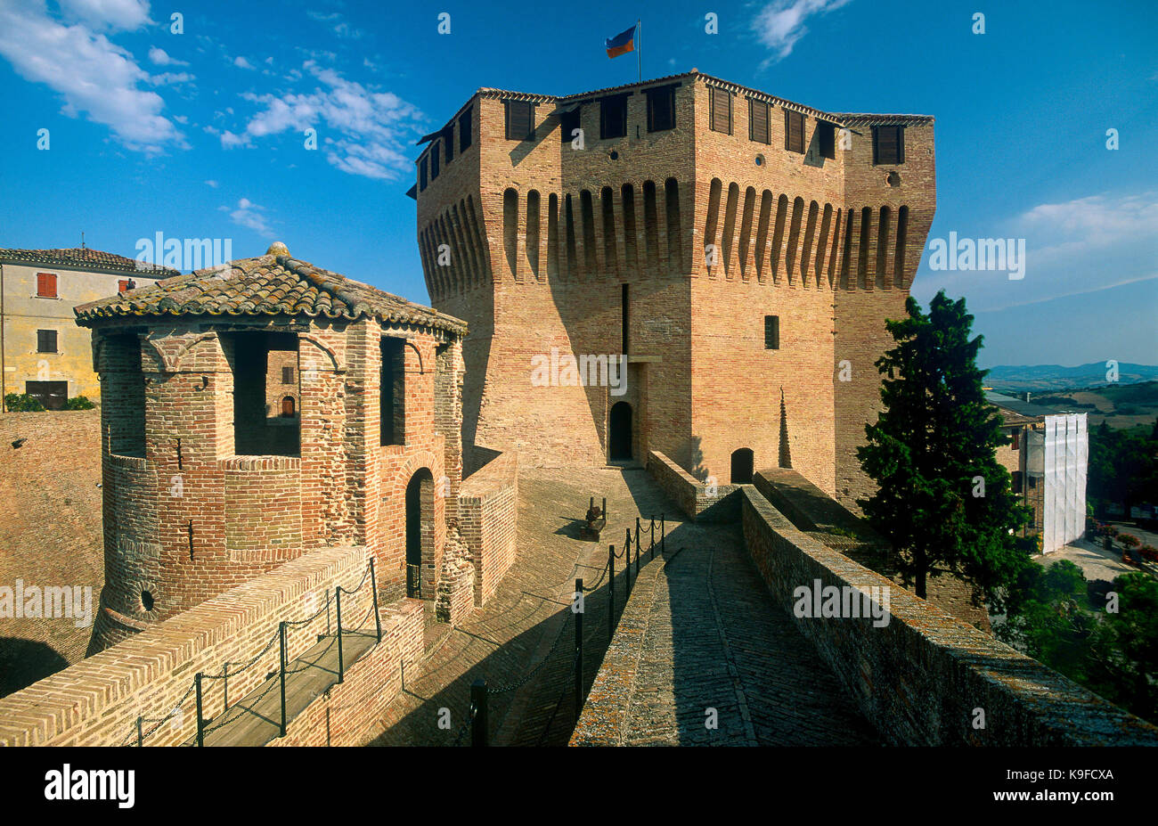 Italy Marche Mondavio the castle Stock Photo