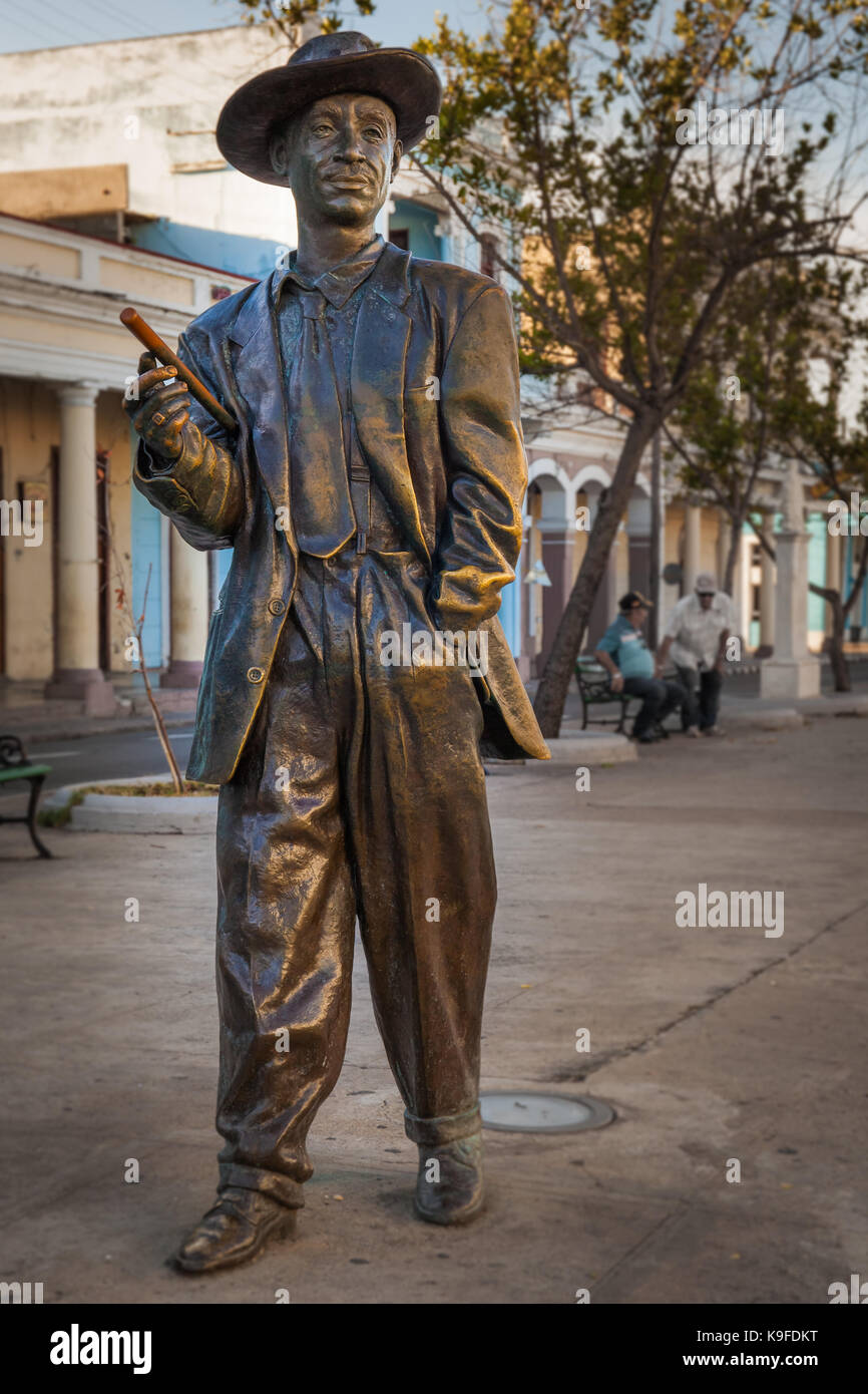 The statue of Benny More, the famous Cuban singer born in the area of