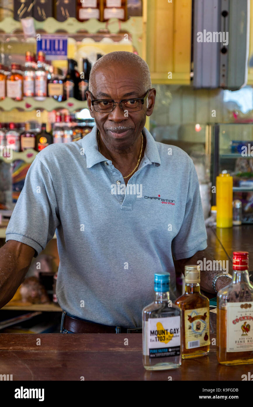 Barbados. Bathsheba Beachside Bar Serving Rum Punch Drinks and