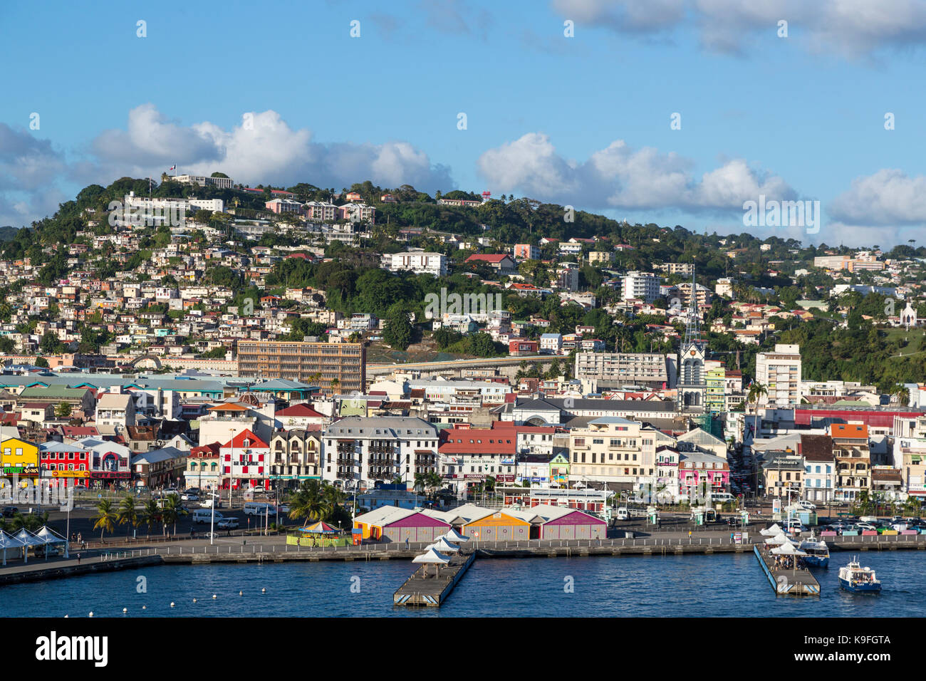FortdeFrance, Martinique. View of the Town from the Harbor, Late