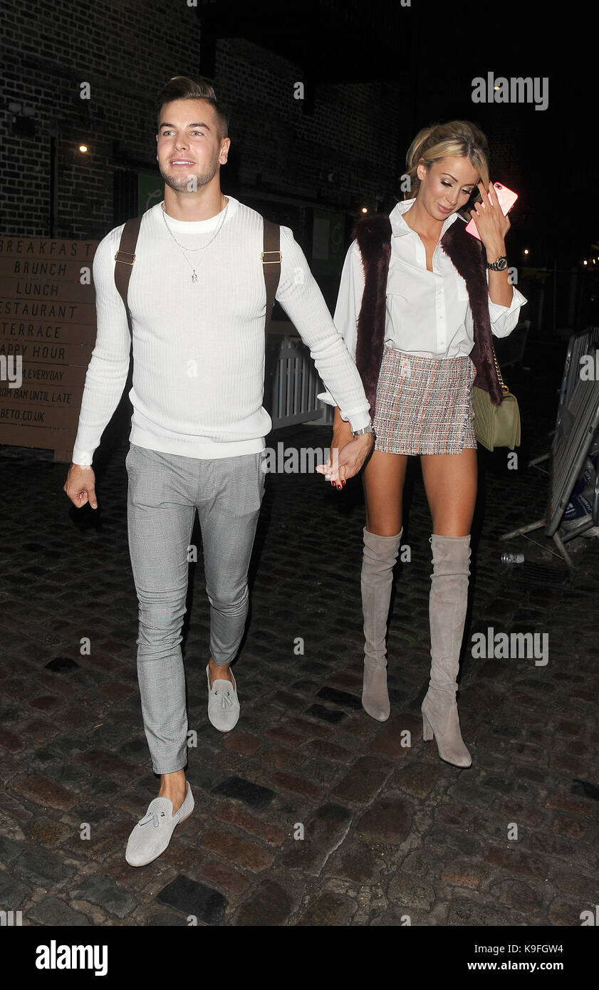 'Love Island' contestants Chris Hughes and Olivia Attwood enjoy a