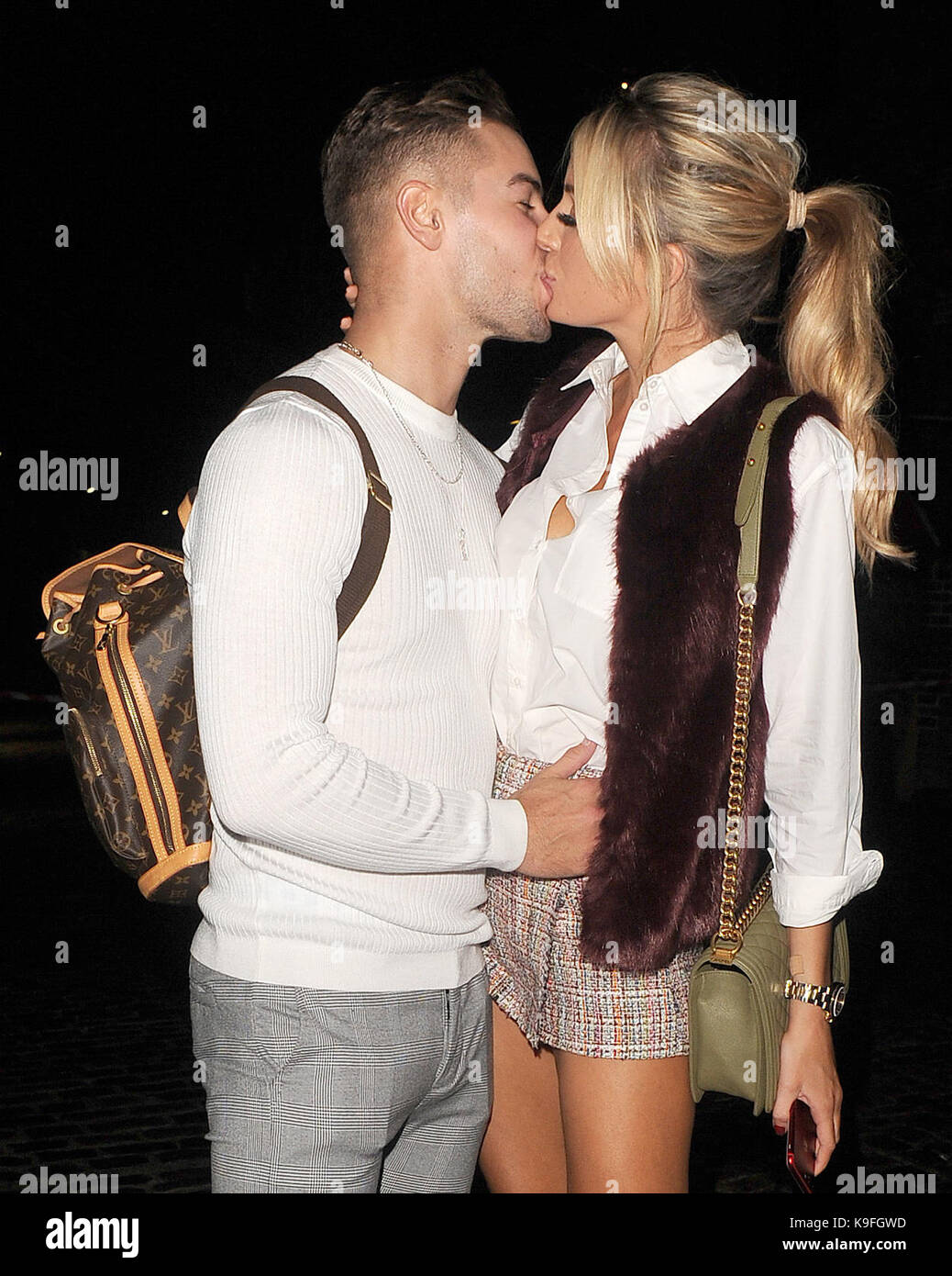 'Love Island' contestants Chris Hughes and Olivia Attwood enjoy a Stock