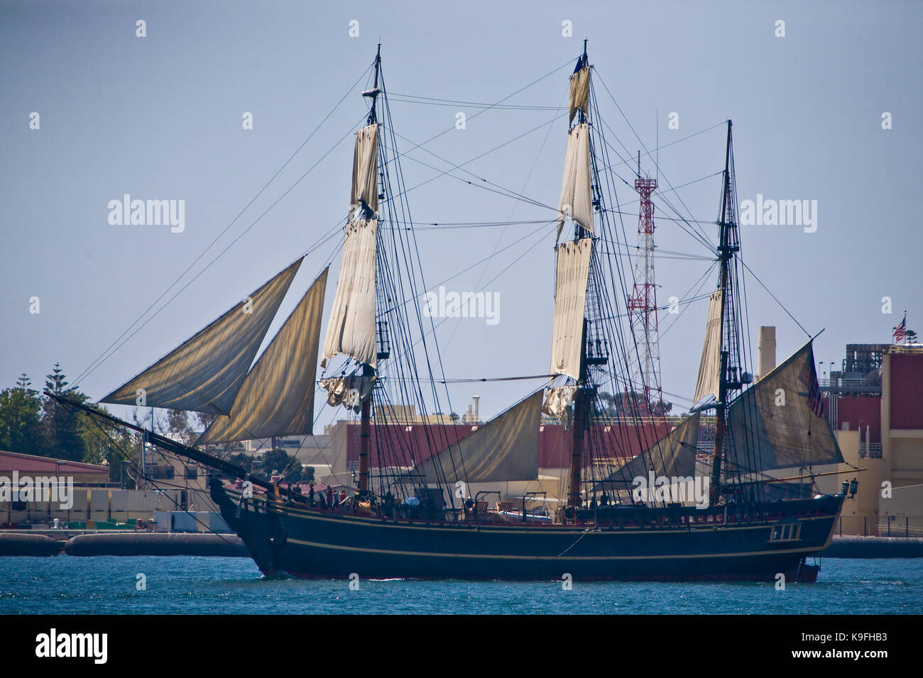 Tall Ship HMS Bounty At The Festival Of Sail In San Diego CA US The tall-ship-hms-bounty-at-the-festival-of-sail-in-san-diego-ca-us-the