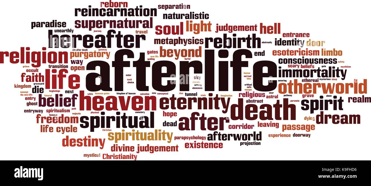 Afterlife word cloud concept. Vector illustration Stock Vector