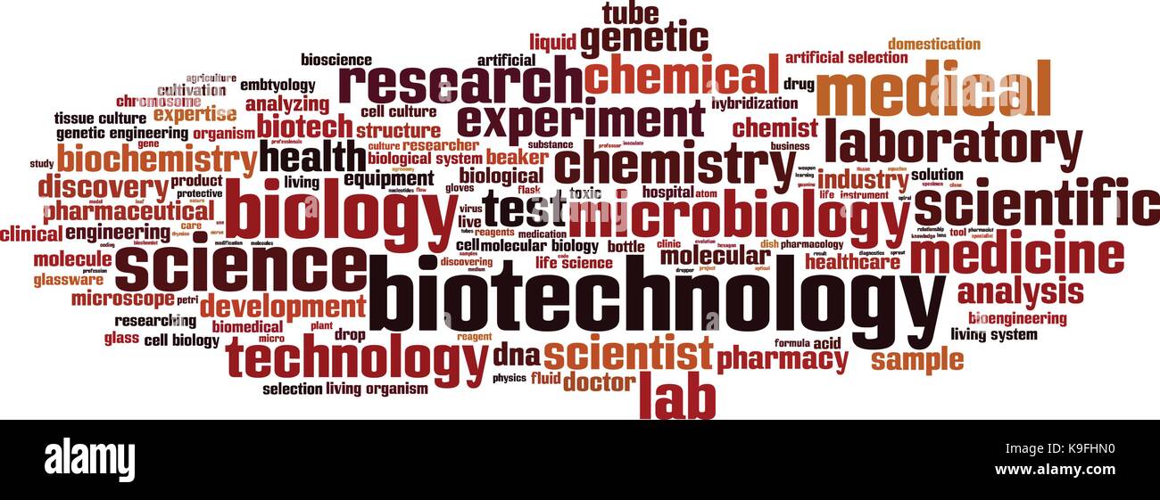 Biotechnology word cloud concept. Vector illustration Stock Vector