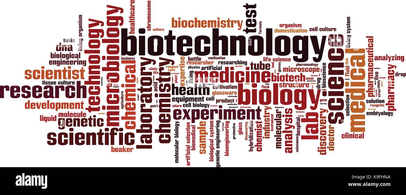 Biotechnology word cloud concept. Vector illustration Stock Vector