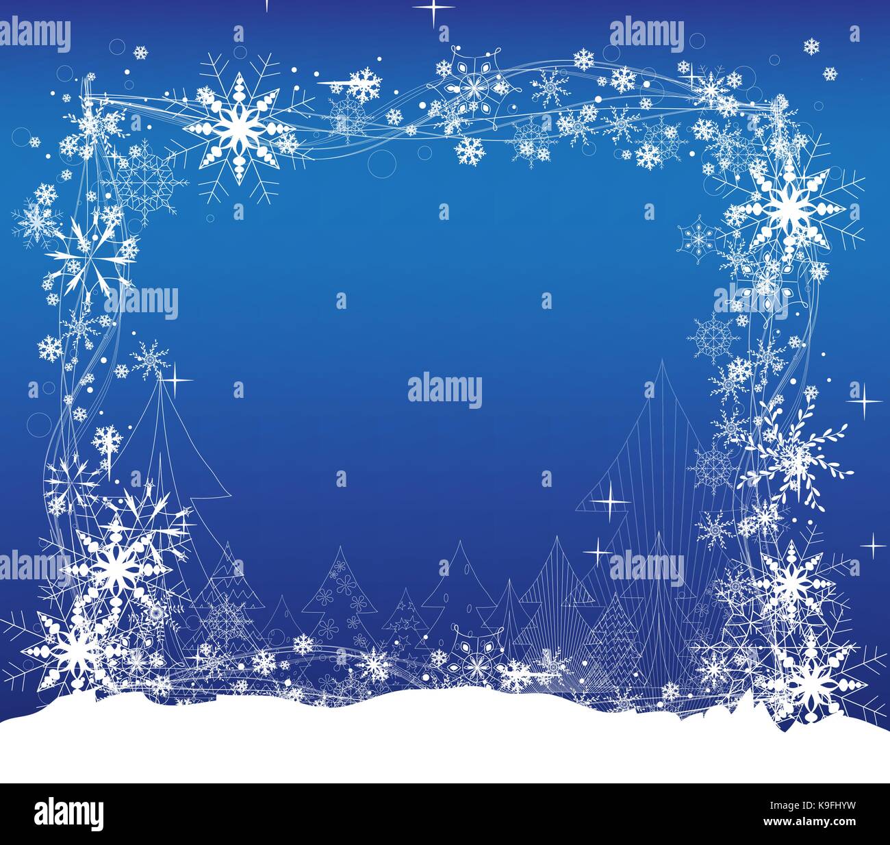 christmas background with trees Stock Vector