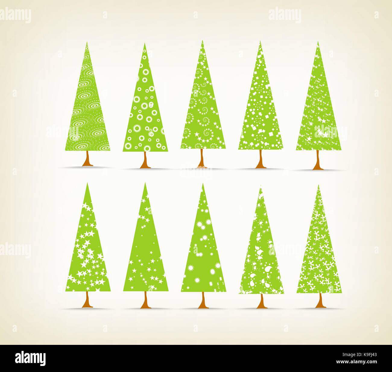 christmas trees set Stock Vector Image & Art - Alamy