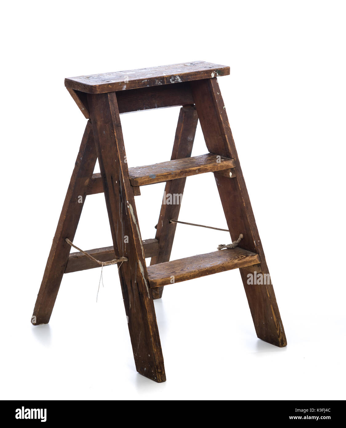 Wooden Stepladders Stock Photo