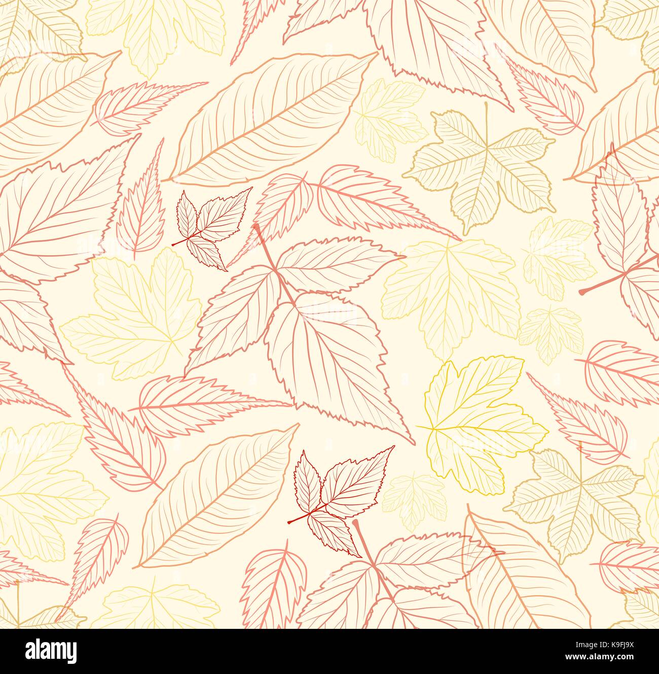 seamless pattern with autumn leaves Stock Vector Image & Art - Alamy