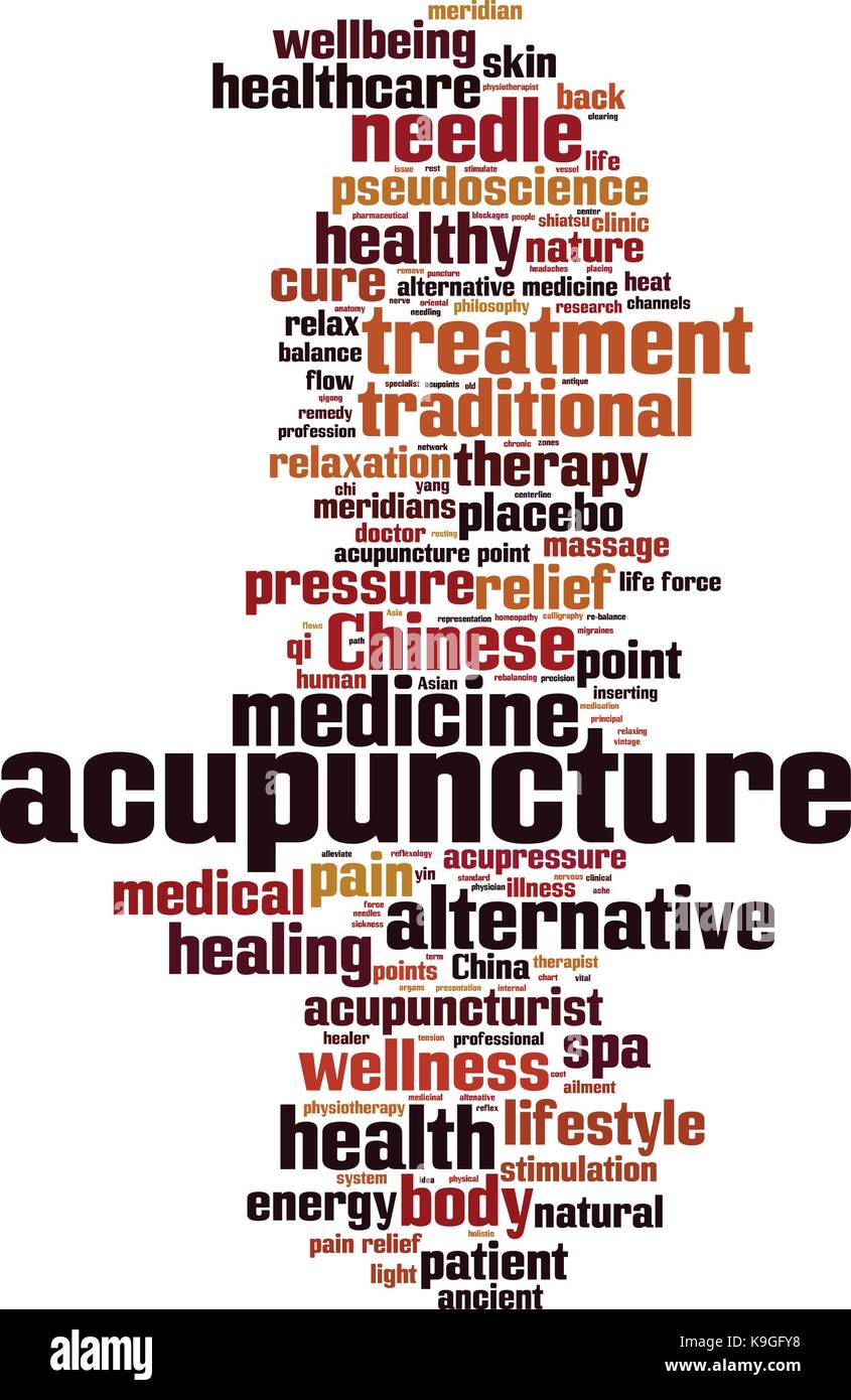 Acupuncture word cloud concept. Vector illustration Stock Vector Image