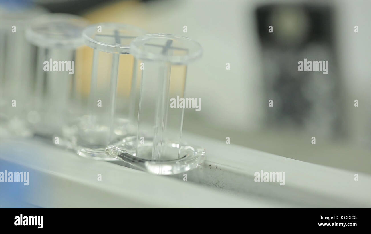 Interior of a pharmaceutical industry equipment for packing pills boxes