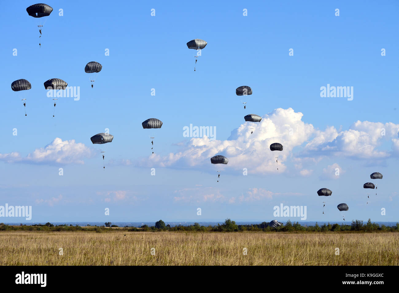 U.S. Army Paratroopers assigned to the Brigade Support Battalion, Stock Photo
