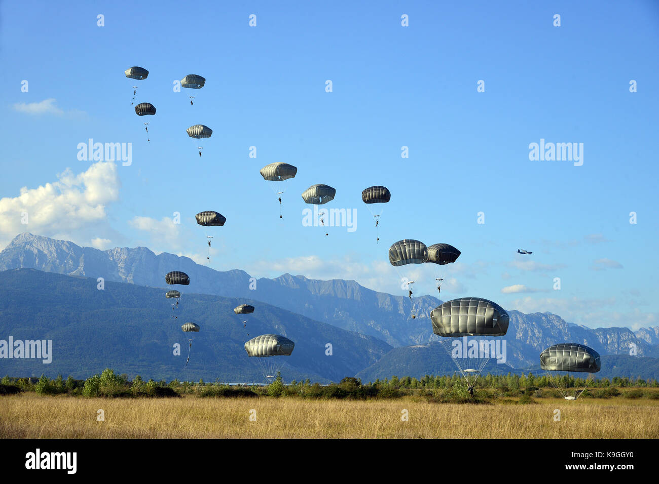 U.S. Army Paratroopers assigned to the Brigade Support Battalion, Stock Photo