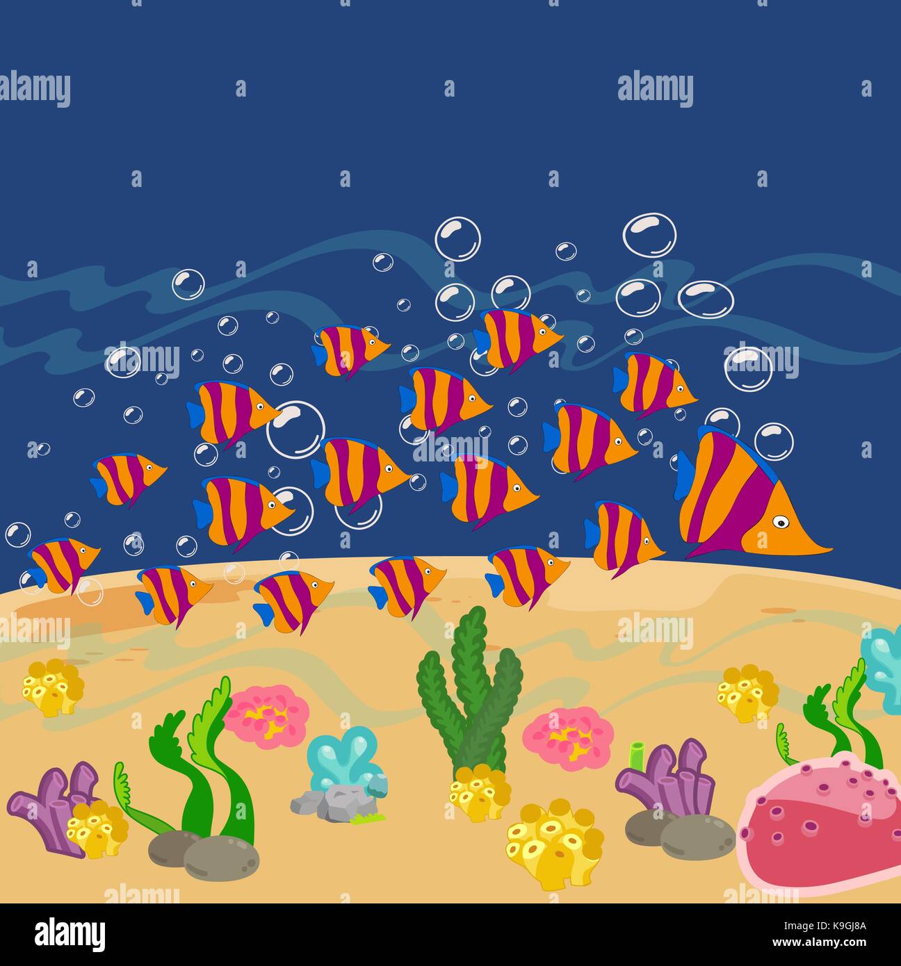 Ocean Underwater World Stock Vector Image & Art Alamy
