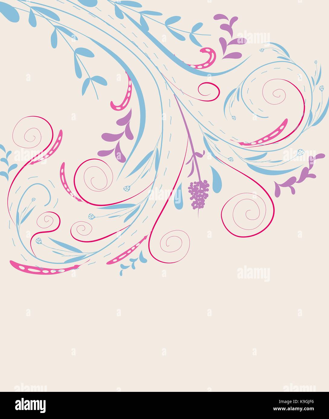 doodle florals vintage background Stock Vector Image & Art - Alamy