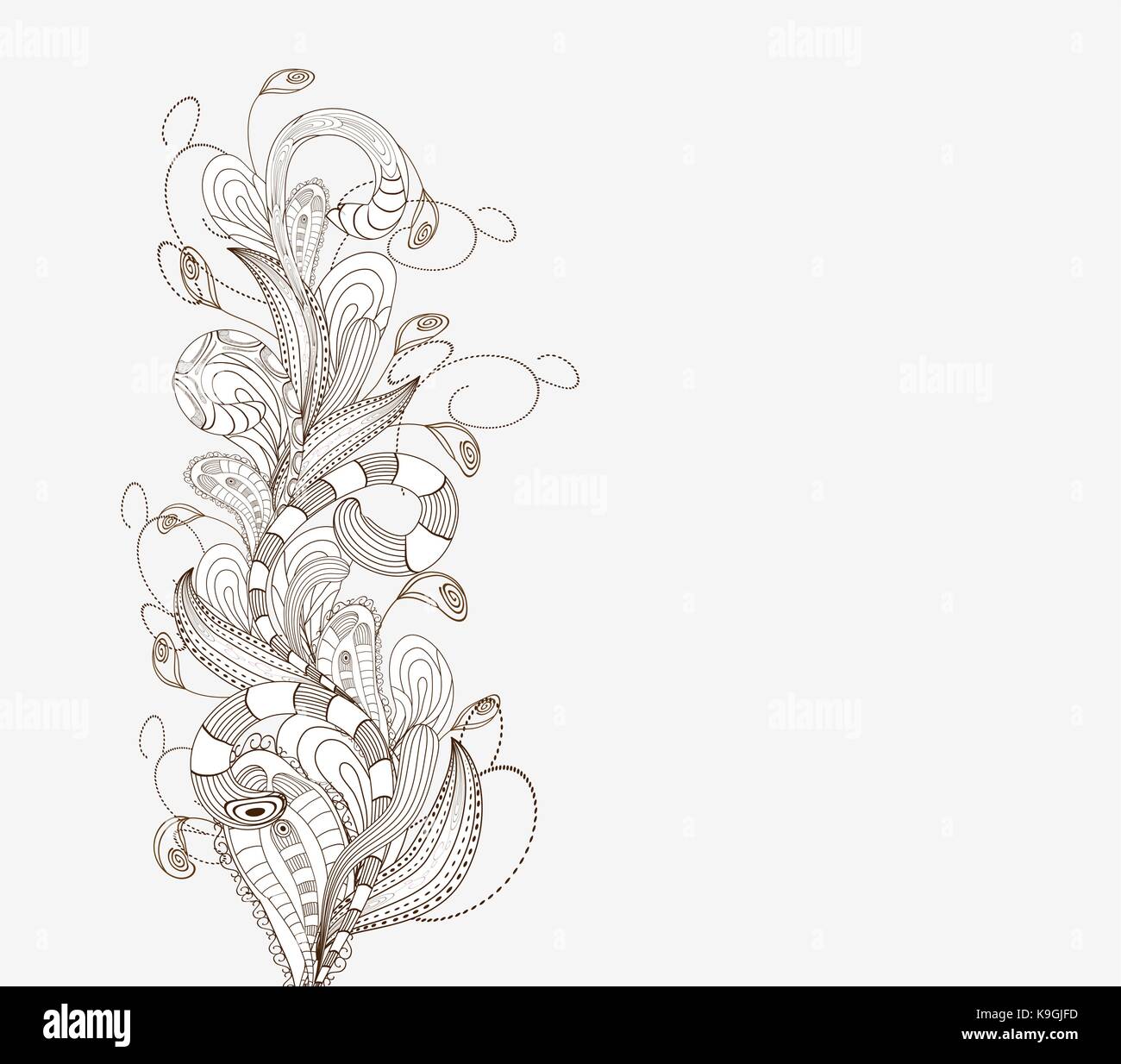 Hand Drawn doodle floral background Stock Vector Image & Art - Alamy