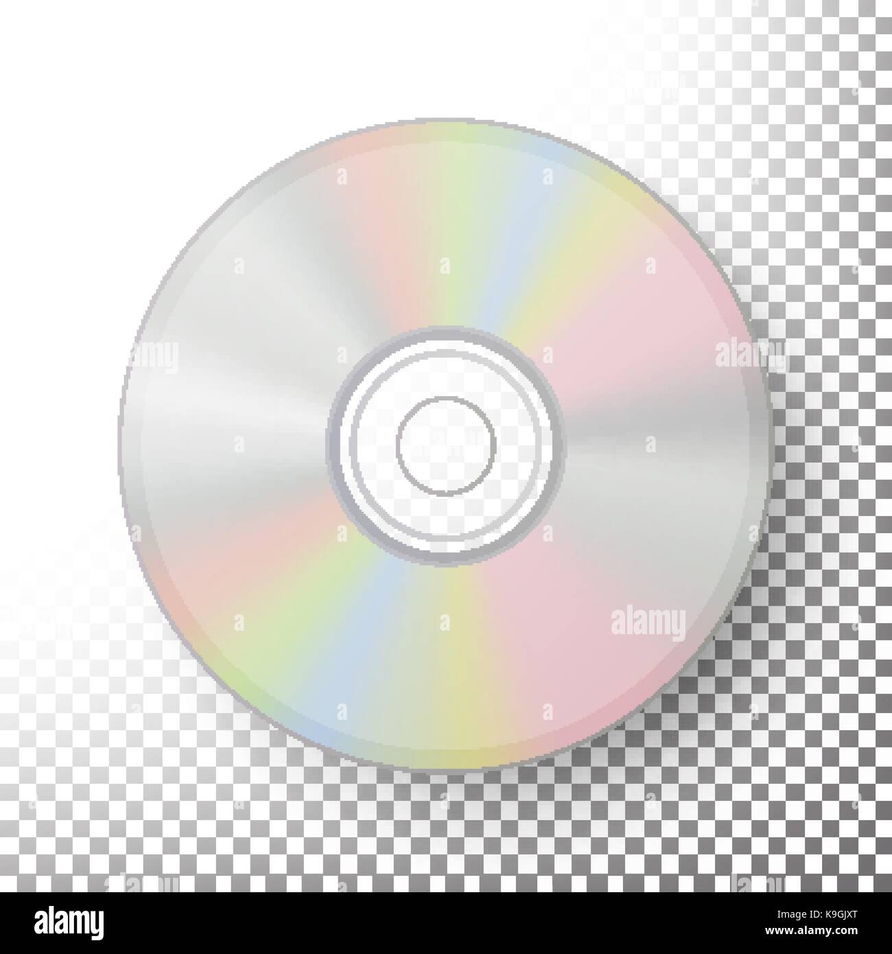 Blank Cd Template On Transparent Background With Shadow Stock