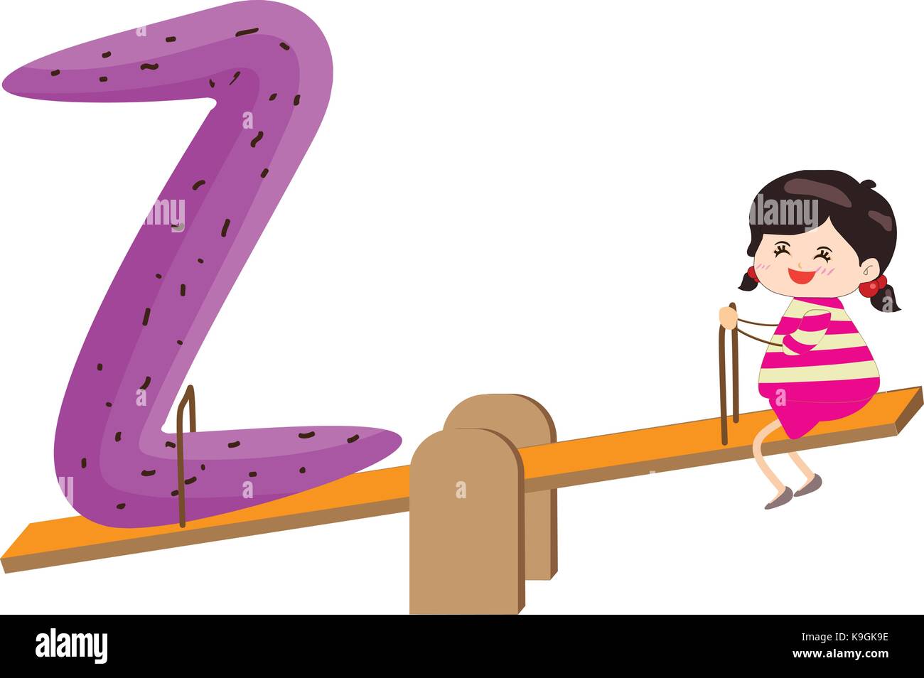 Illustration of a Kid Leaning on a Letter Z Stock Vector Image & Art ...