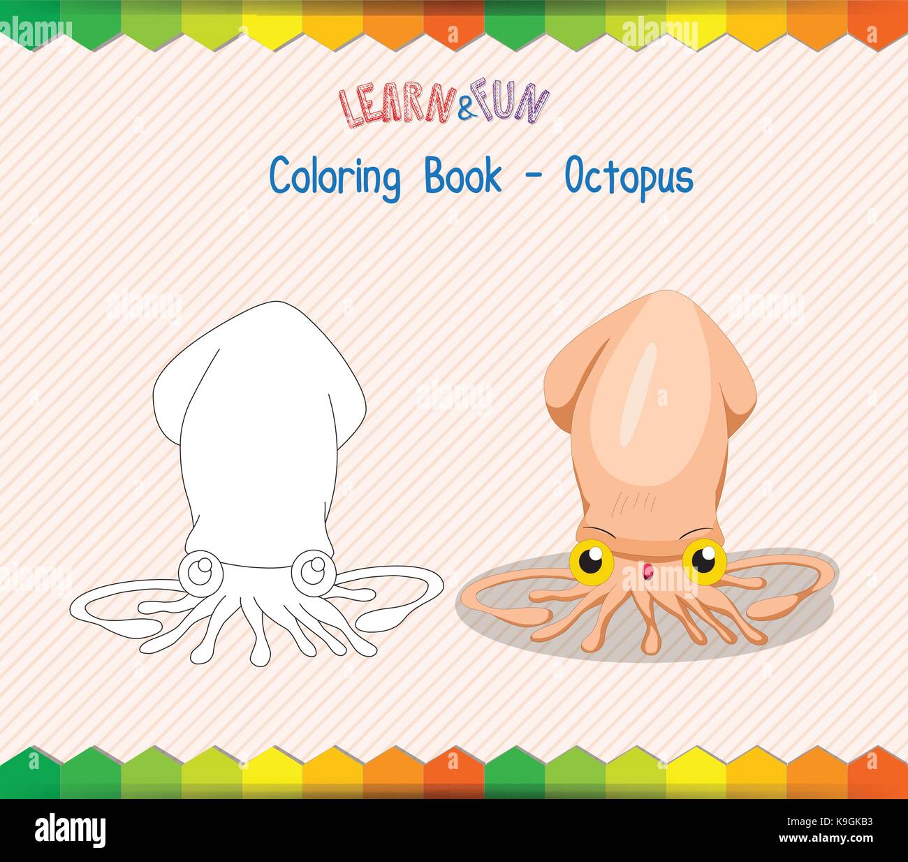 Octopus coloring book educational game Stock Vector Image & Art - Alamy