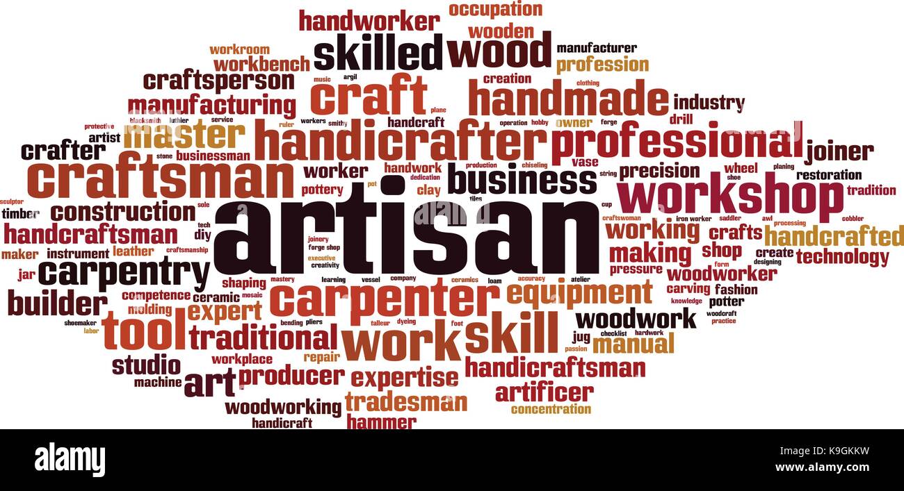 Artisan word cloud concept. Vector illustration Stock Vector Image