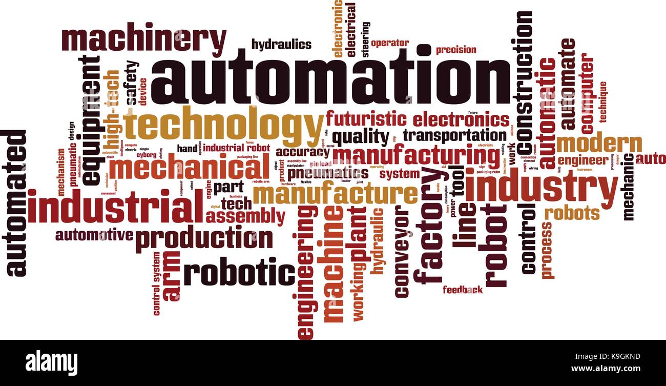 Automation Word Cloud Concept Vector Illustration Stock Vector Art 