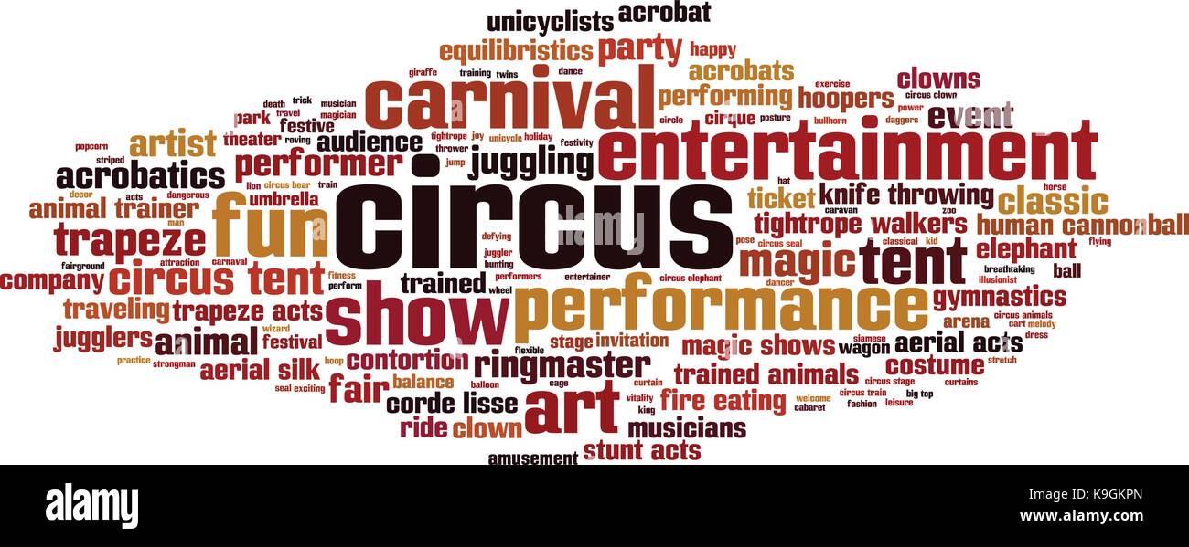 Circus word cloud concept. Vector illustration Stock Vector Image & Art