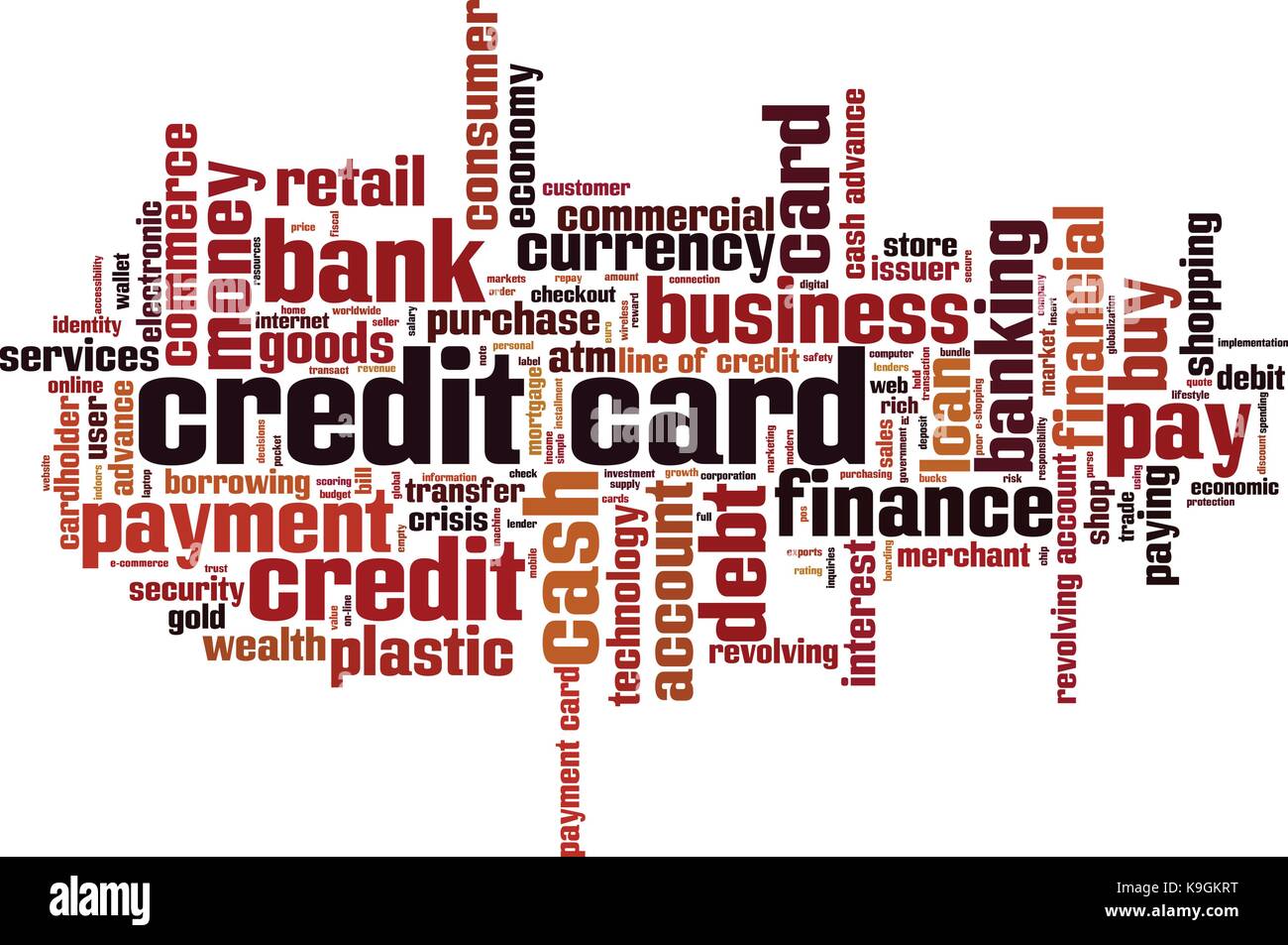 Credit card shopping word cloud concept. Vector illustration Stock ...