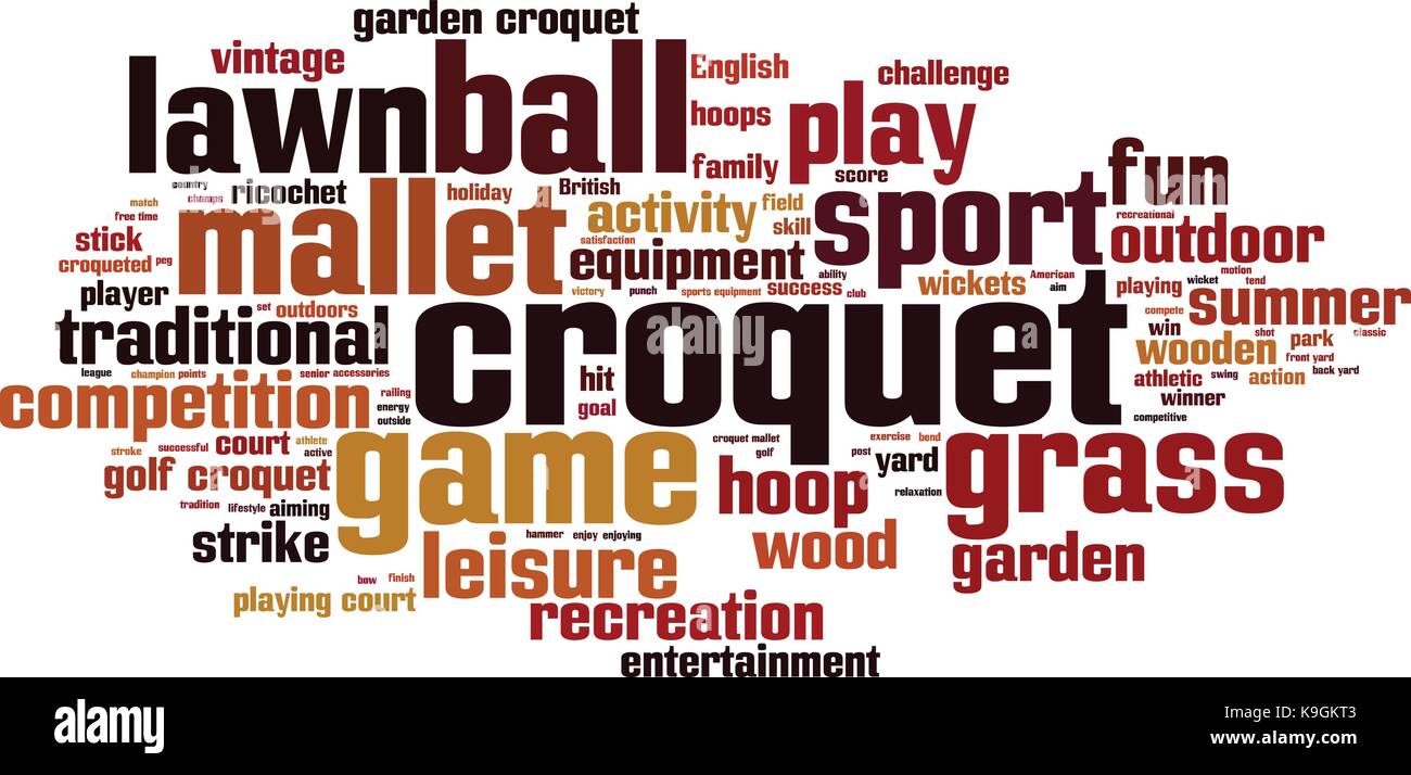 Croquet word cloud concept. Vector illustration Stock Vector Image