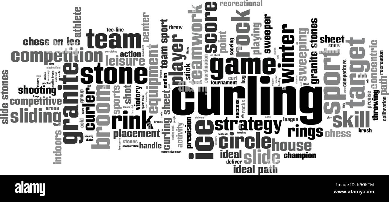 Curling word cloud concept. Vector illustration Stock Vector Image